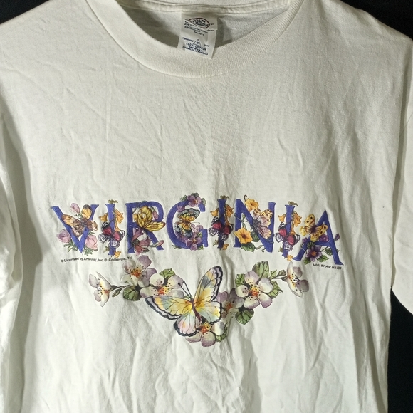 Vintage Other - Vintage Virginia Flowers & Butterflies T-shirt